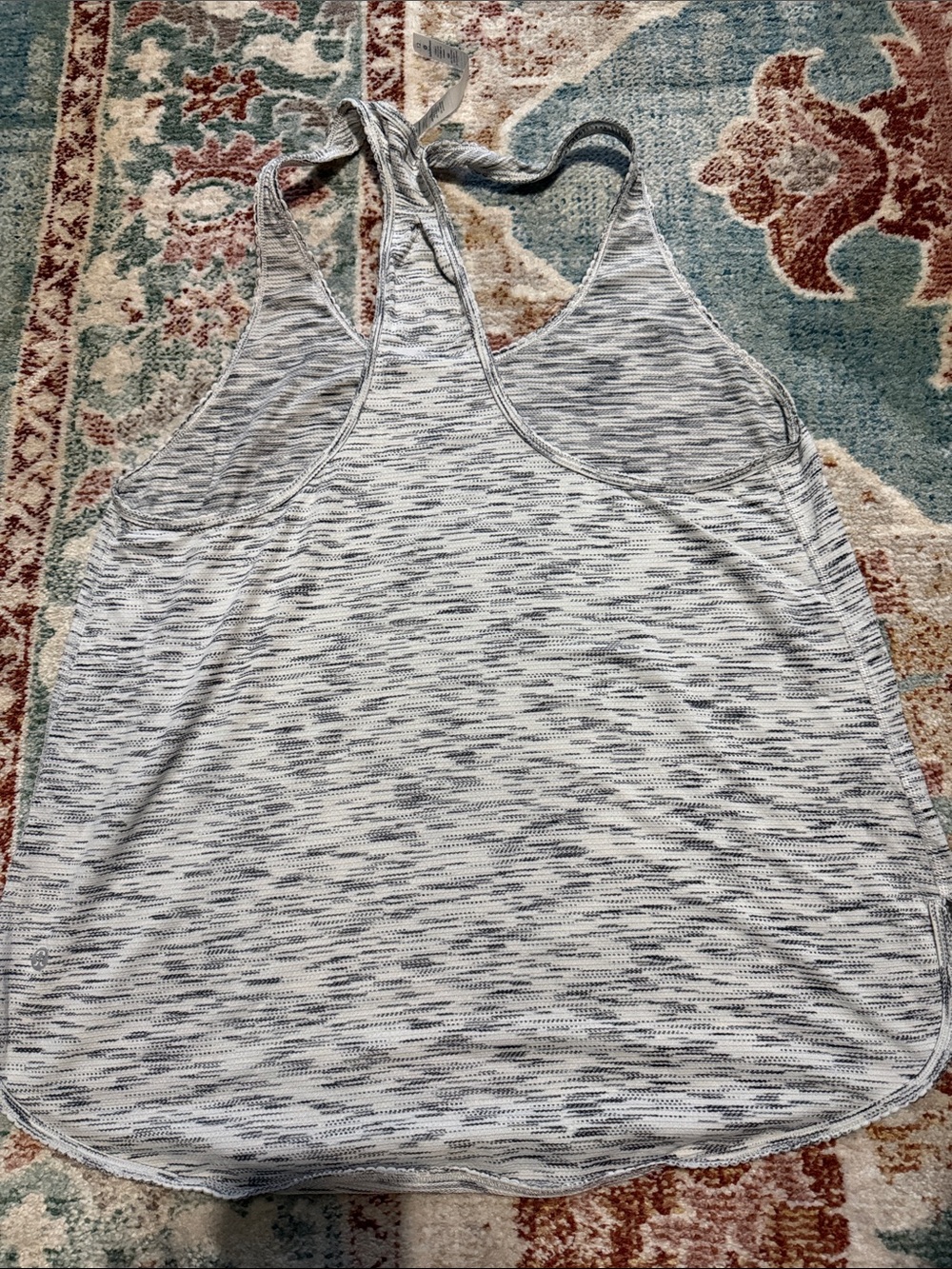 White and Gray Marled lululemon Tank Top
